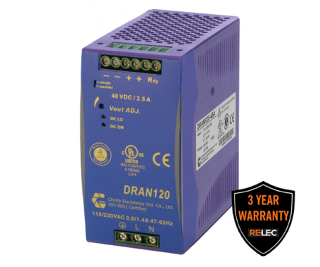 DRAN120 Series | 120 Watt | EN62368-1 Approved | AC-DC DIN Rail PFC