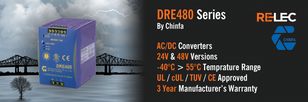 DRE480 Series by Chinfa, @ Relec Electronics Ltd