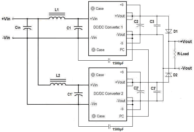 (c) N+1 Redundant Connection | High Input Voltage DC DC Converters (300V nom)