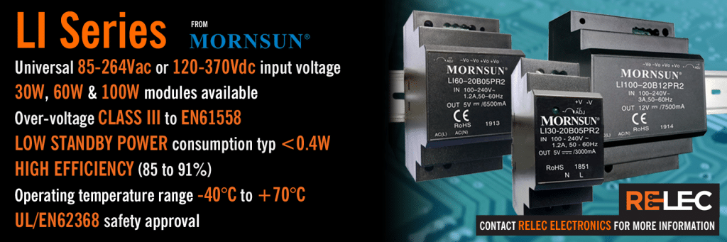 Compact DIN Rail Power Supplies | LI Series | From Mornsun Power UK