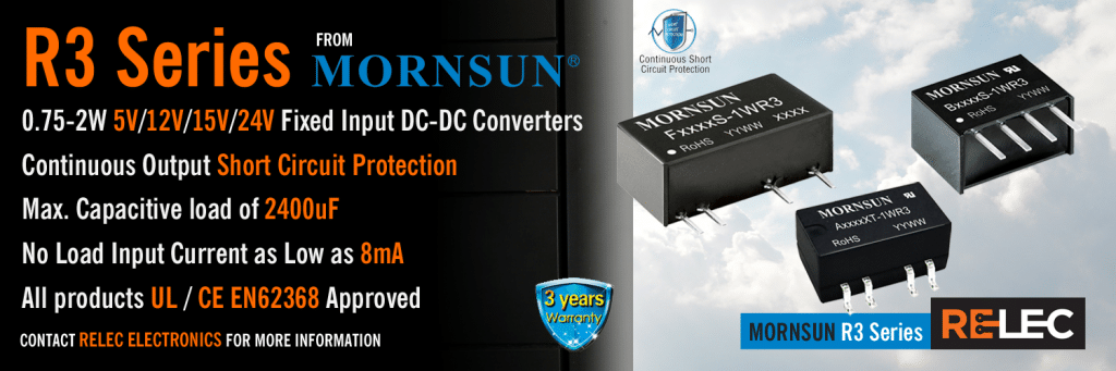 Mornsun Extend their R3 Series Banner | DC-DC Converters | Mornsun Power UK