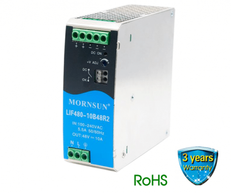 LIF480 Series | 480 Watt | PFC AC-DC Power | EN/UL62368 Approved