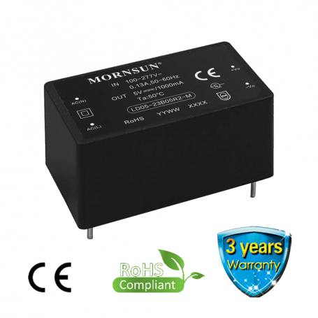 LD05 R2-M Series | Mornsun Power | 5 Watt AC-DC Power | UK Distributor