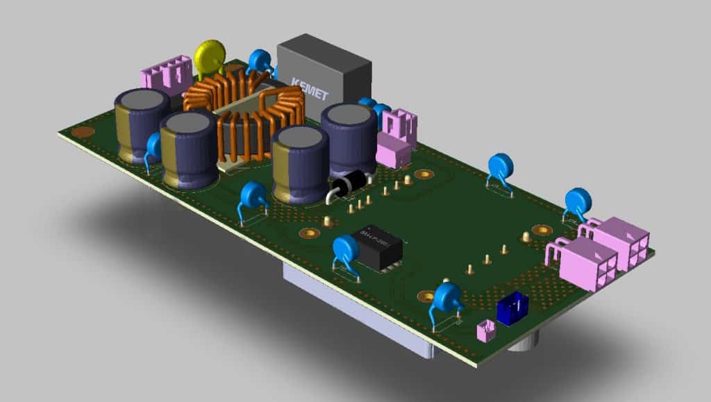 Fig 1 – Typical custom assembly of a 10:1 input DC DC Converter 