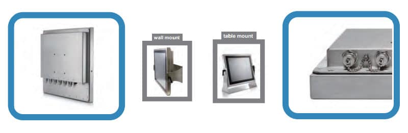IP66 / IP69K Sealed Monitors wall and table mount