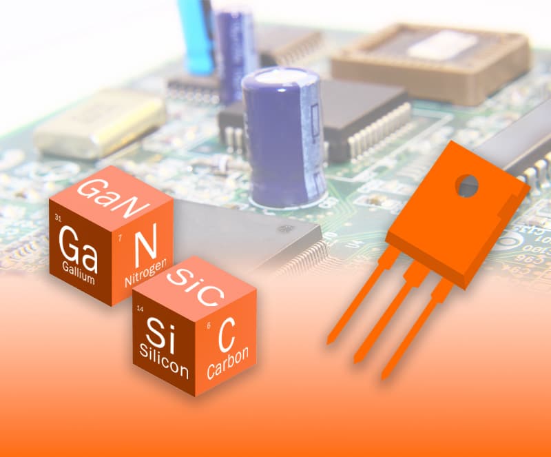 GaN & SiC Technologies showing their periodic table numbers and a resistor